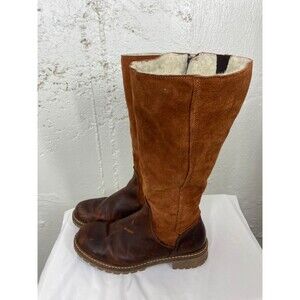 BOS & CO HUDSON WOMENS SIZE 42 10.5 KNEE HIGH LEATHER SHEPRA LINED BOOTS